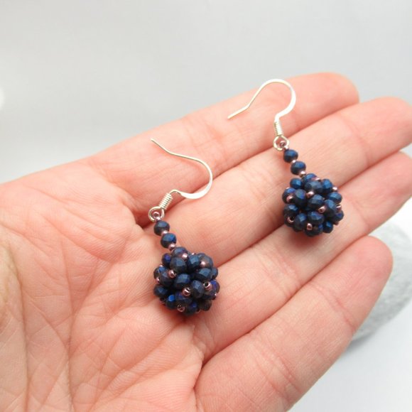 Beaded bead earrings - Picture 8 of 9